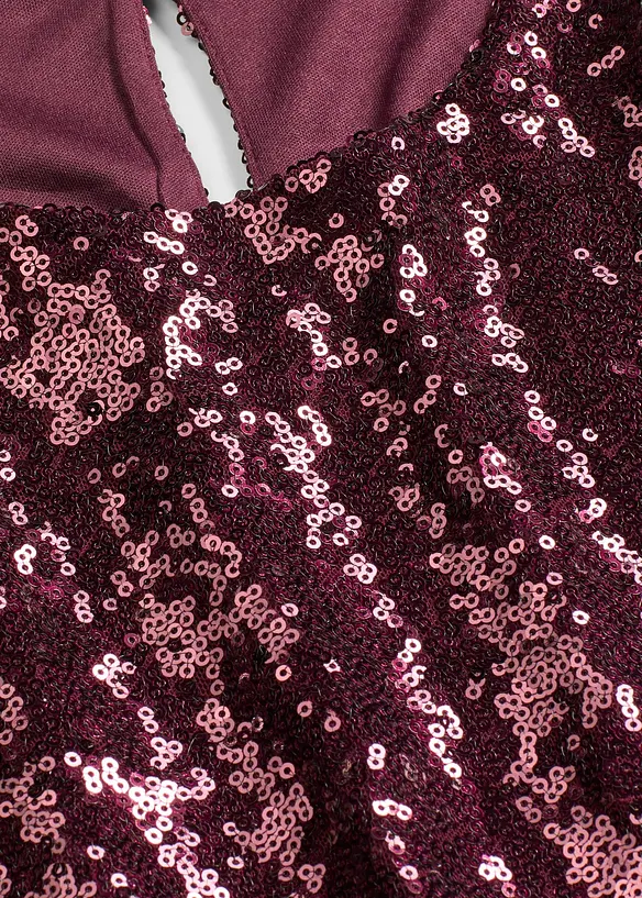 Långärmad paljettopp, bonprix