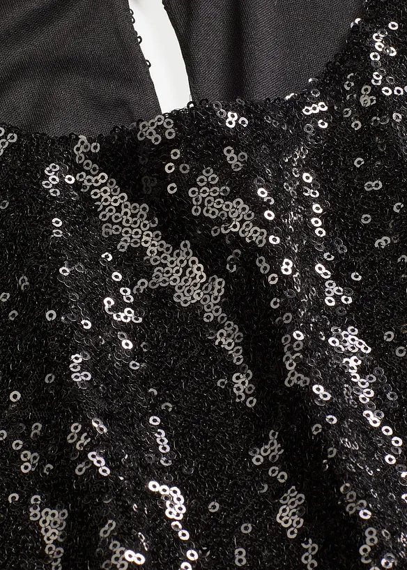 Långärmad paljettopp, bonprix