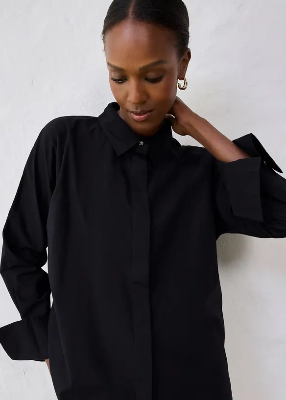 Blus med sidenandel, bonprix