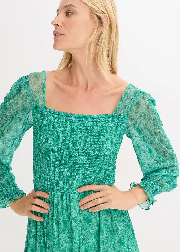 Jerseyklänning i maxilängd, bonprix