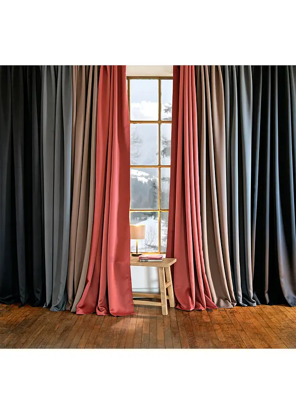 Mörkläggande gardinlängd, flera storlekar (1-pack), bonprix