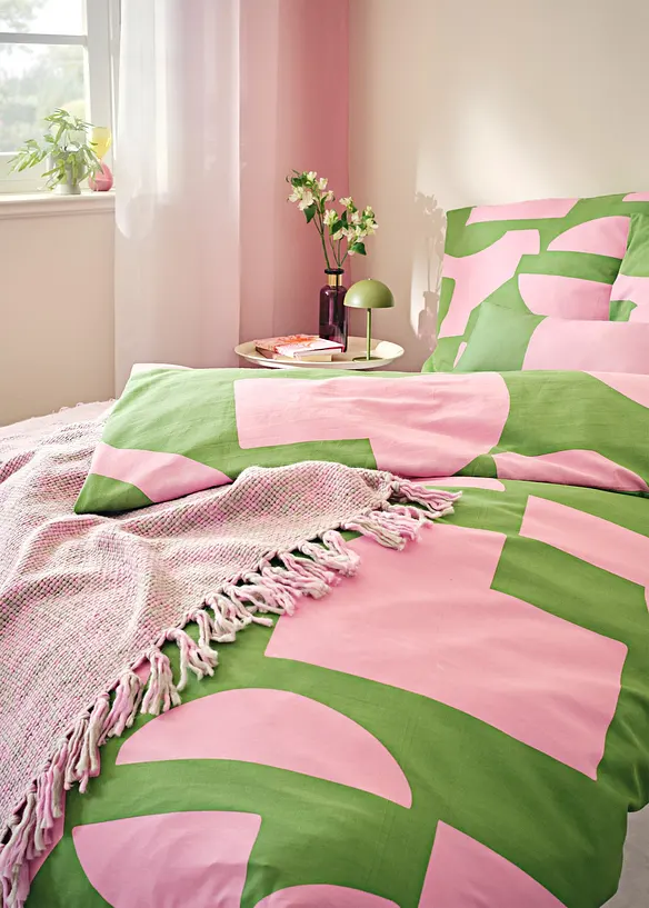 Gardin med färgskiftning i återvunnen polyester (2-pack), bonprix