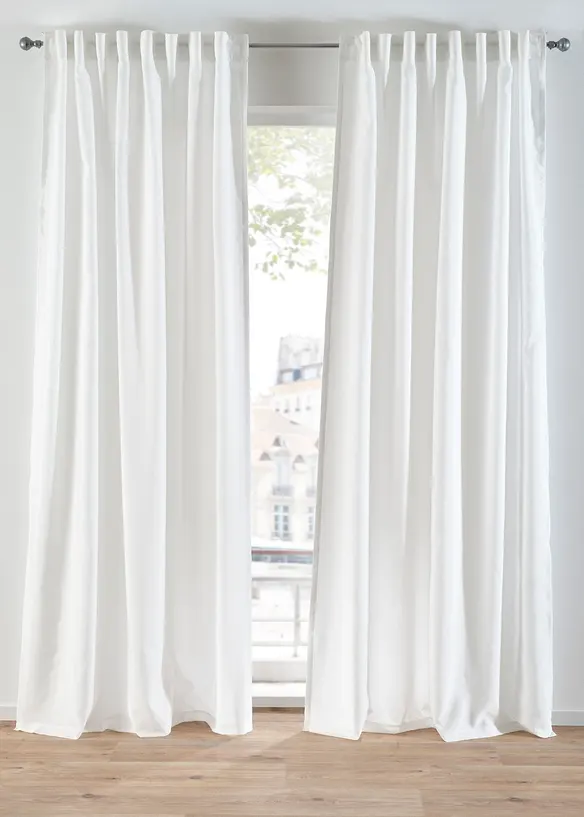 Gardin i återvunnet material (2-pack), bonprix