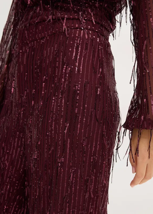 Byxa med paljettfransar, bonprix