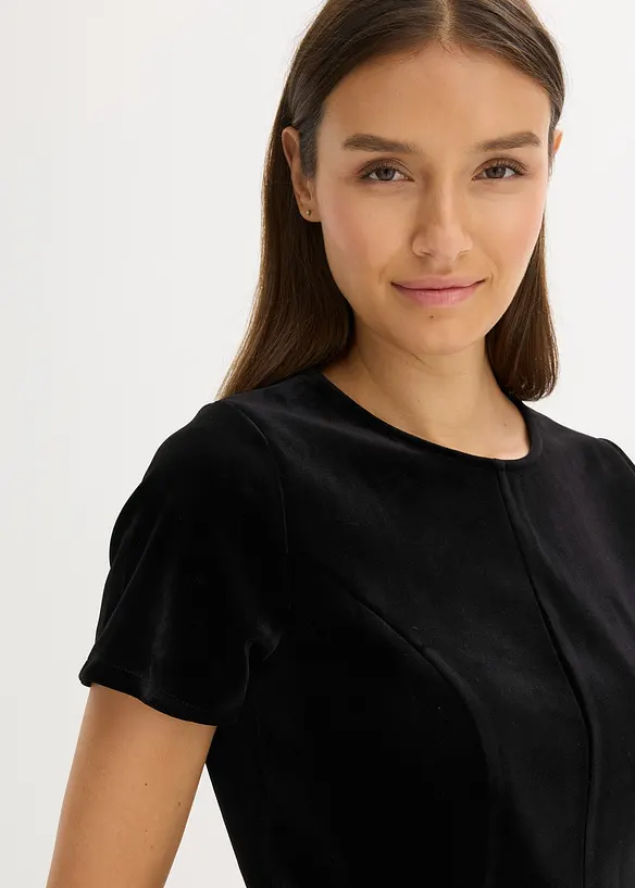 Minikl&auml;nning i mjuk sammet, bonprix