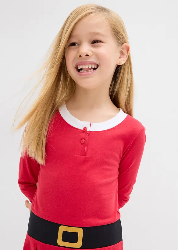 Julig jerseyklänning för flickor, bonprix