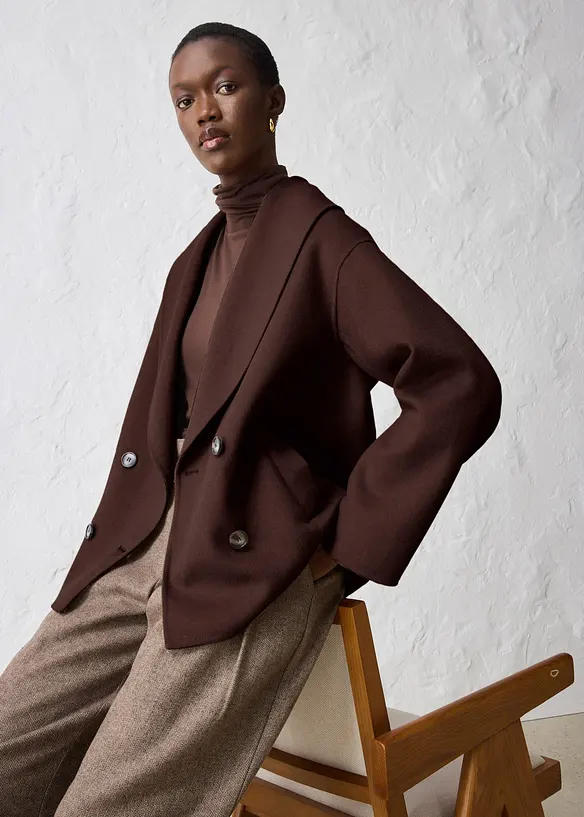 Jacka i mjuk ullblandning, bonprix