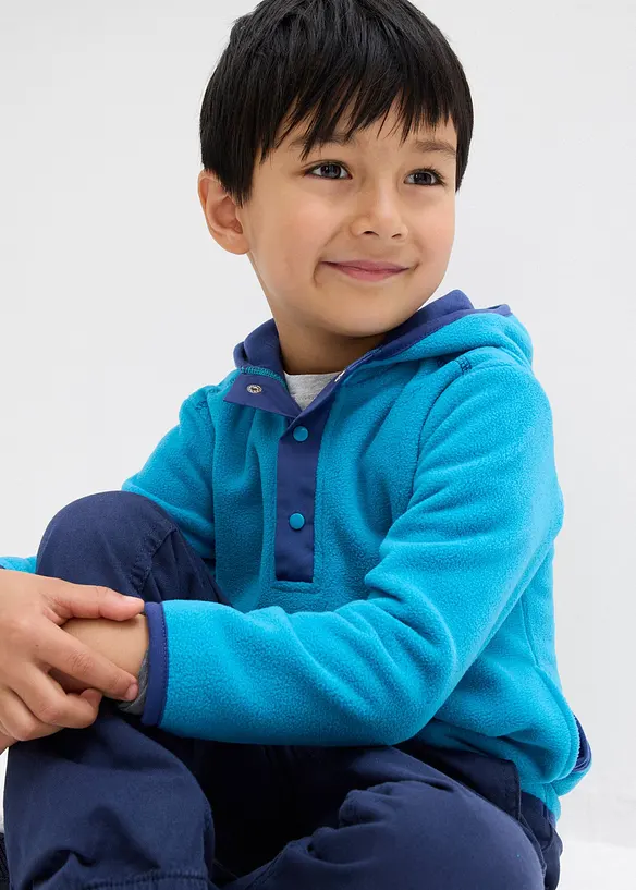 Mjuk fleecetröja med huva, bonprix