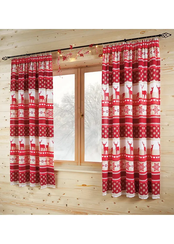 Gardinlängd med älgmotiv (1-pack), bonprix