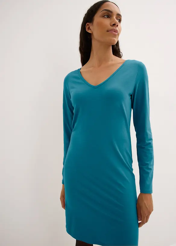 Jerseykl&auml;nning i viskos (2-pack), bonprix