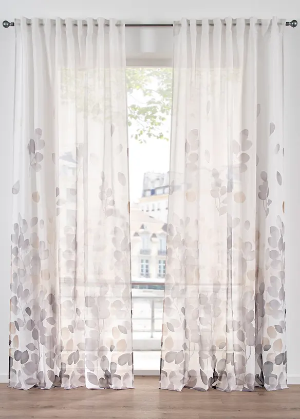 Mönstrad gardin (1-pack), bonprix