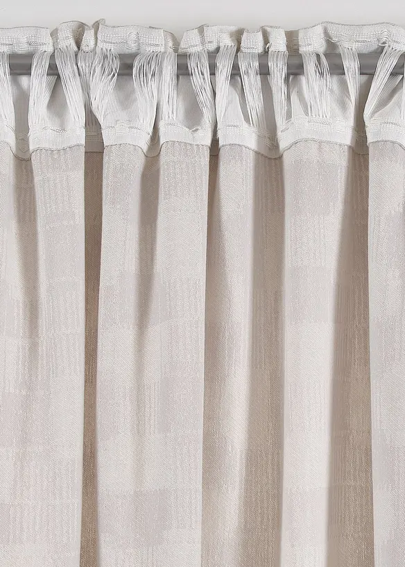 Jacquardgardin av ekologisk bomull (1-pack), bonprix