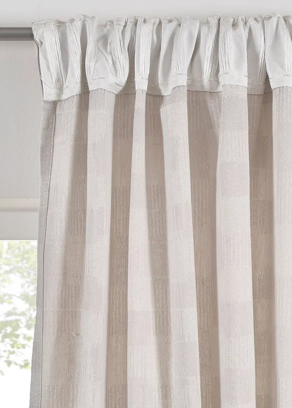 Jacquardgardin av ekologisk bomull (1-pack), bonprix