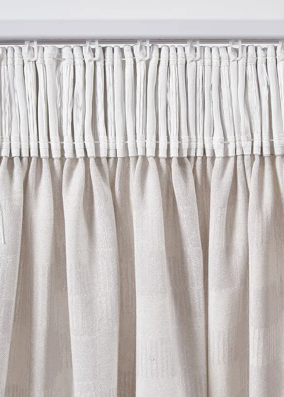 Jacquardgardin av ekologisk bomull (1-pack), bonprix