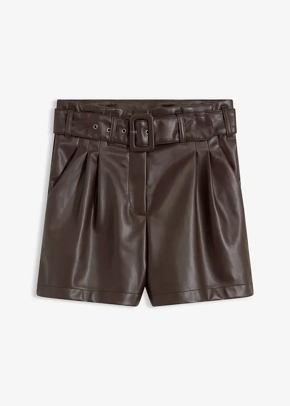 Shorts i skinnimitation, med skärp, bonprix