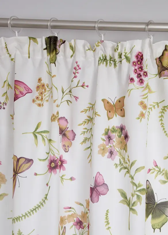 Gardinlängd i mikrofiber med vårmönster (1-pack), bonprix