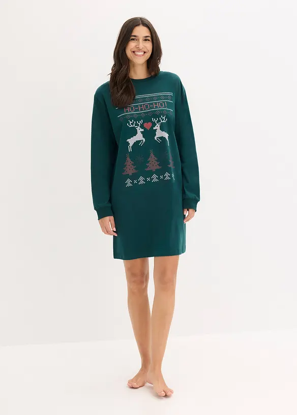 Nattlinne av ren bomull, bonprix