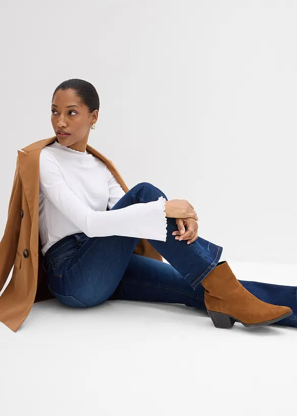 Bootcut Jeans Mid Waist, Stretch, bonprix