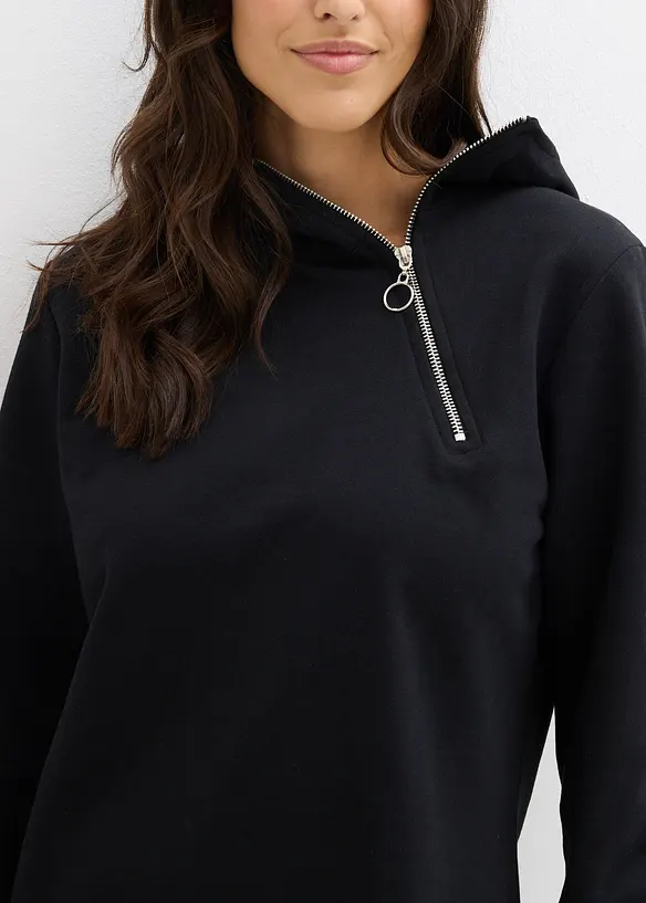 Trikåklänning i bomullsmix, bonprix