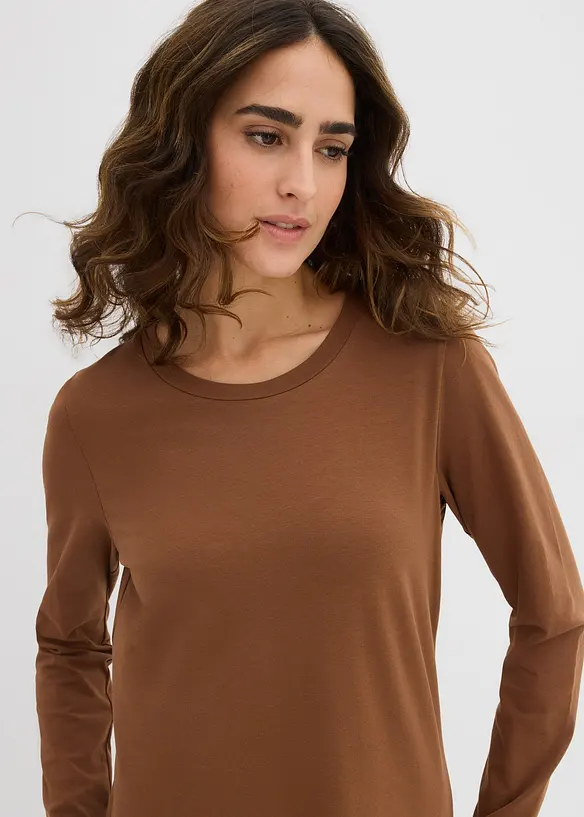 Jerseyklänning av bomull med stretch (2-pack), bonprix