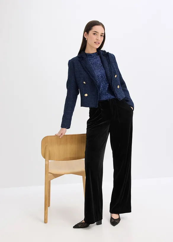 Blus med paljetter, bonprix