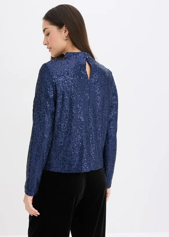 Blus med paljetter, bonprix