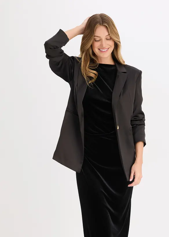 Midiklänning i mjuk sammet, bonprix