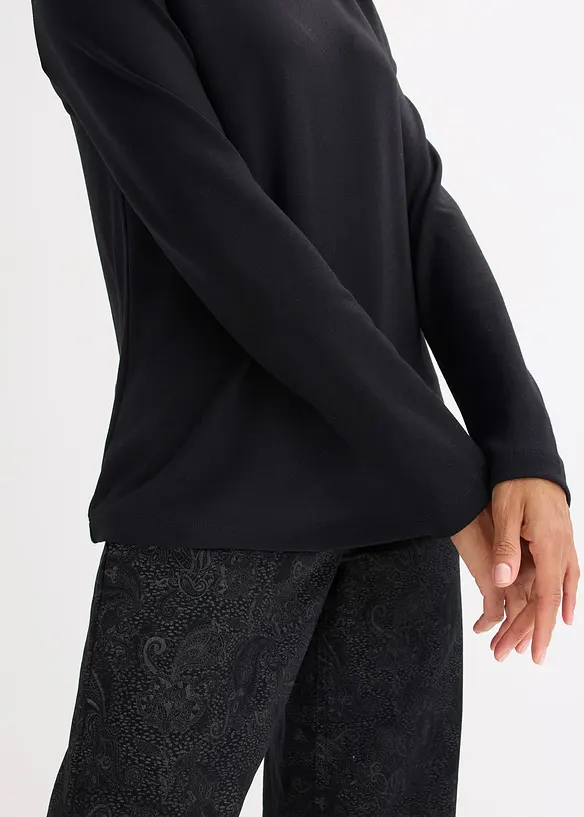 Punto di Roma-topp med vågig halsringning, bonprix