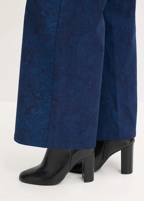 Byxa Wide Leg av bomullsstretch, bonprix