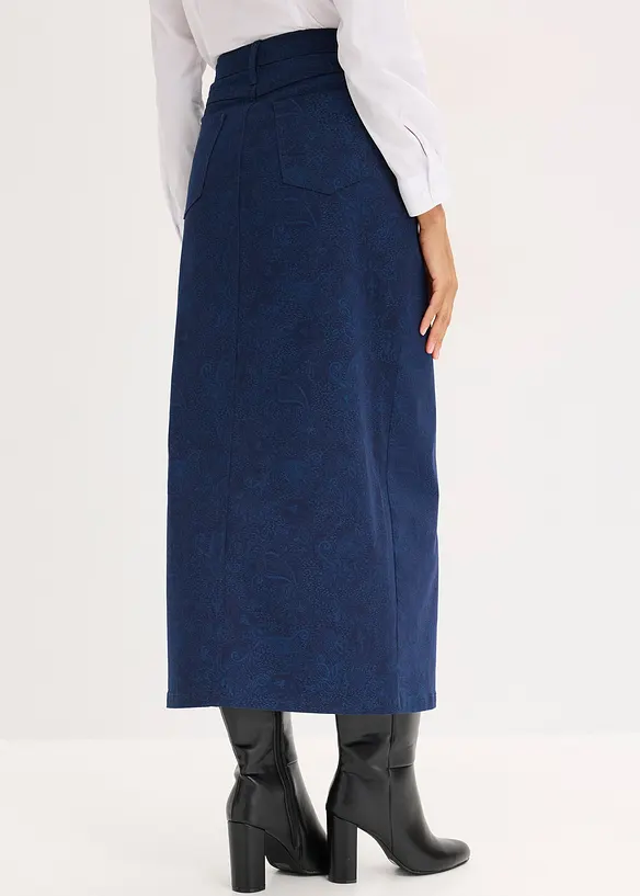 Kjol i bomull med stretch, bonprix