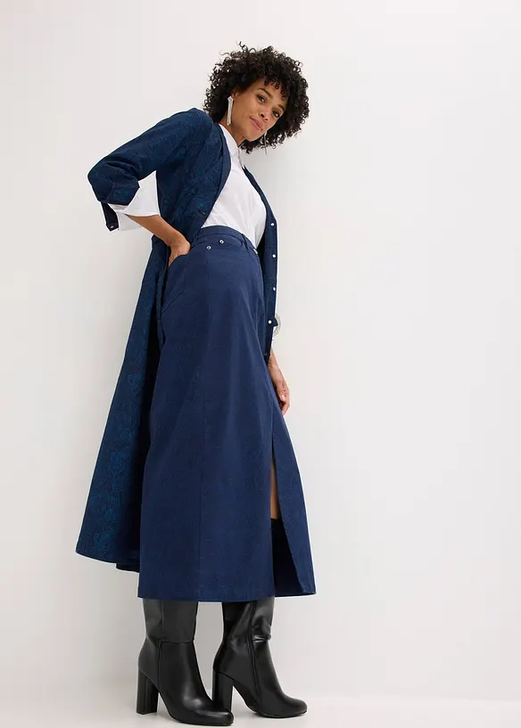 Kjol i bomull med stretch, bonprix