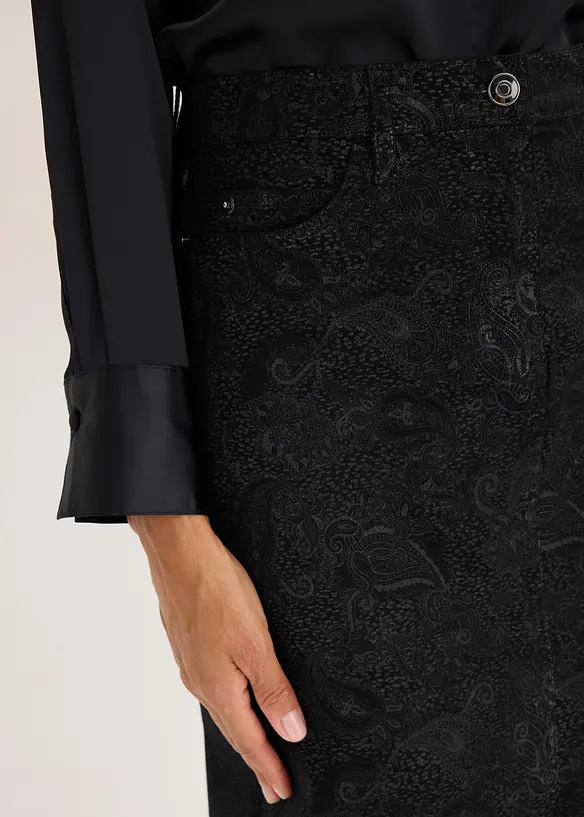 Kjol i bomull med stretch, bonprix