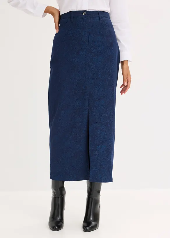 Kjol i bomull med stretch, bonprix