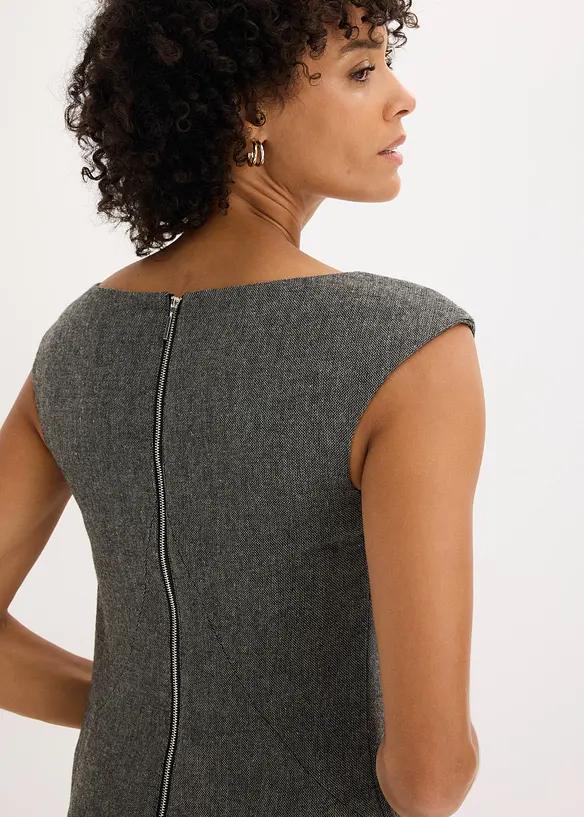 Fodralklänning av tweedliknande material, bonprix