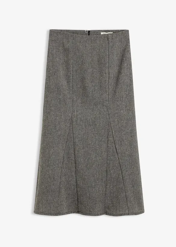 Lätt klockad kjol med tweedlook, bonprix