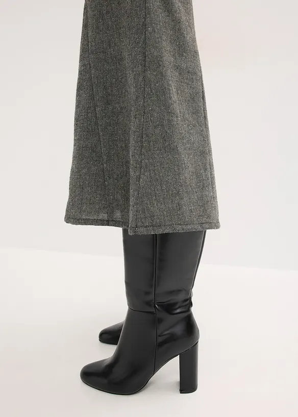 Lätt klockad kjol med tweedlook, bonprix