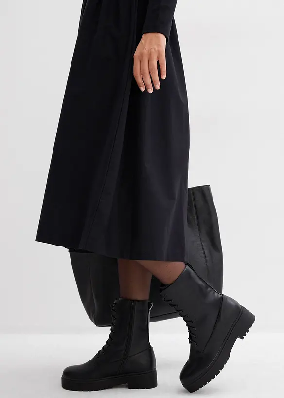 Kl&auml;nning i materialmix av bomull, bonprix