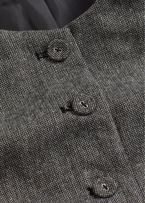 Väst med glencheckrutigt mönster, bonprix