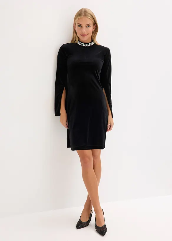 Miniklänning i följsam sammet, bonprix