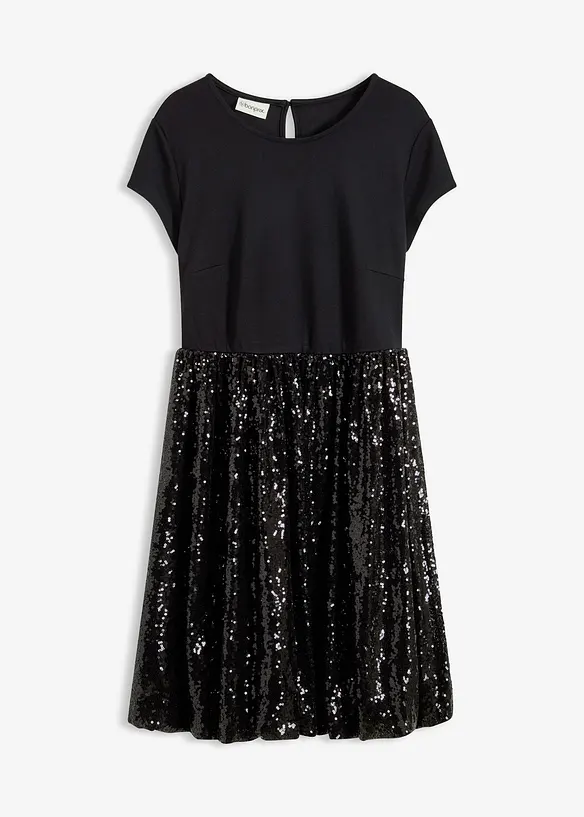 Jerseyklänning i viskosmix, bonprix