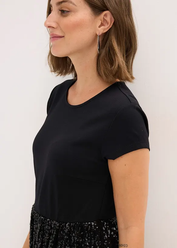 Jerseyklänning i viskosmix, bonprix