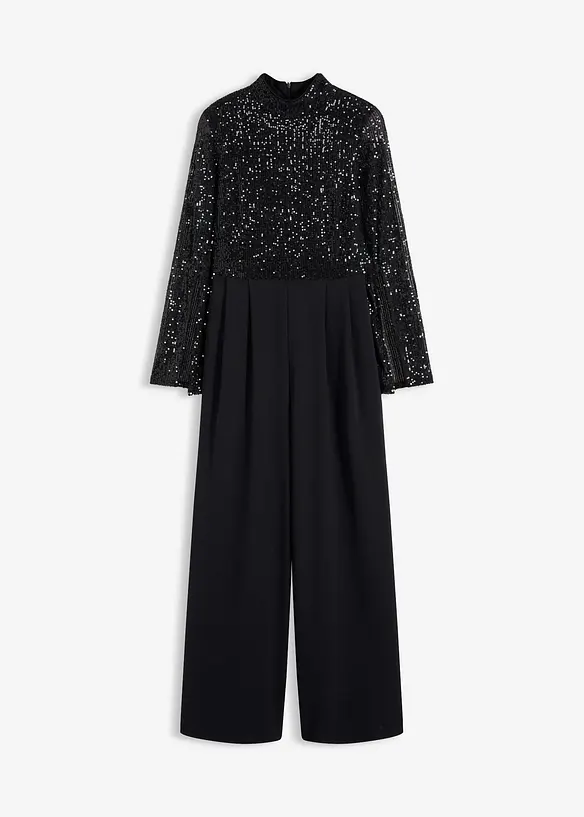 Jerseyjumpsuit med paljetter, bonprix