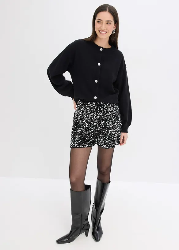 Cardigan med dekorativa knappar, bonprix