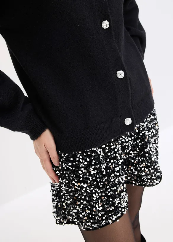 Cardigan med dekorativa knappar, bonprix