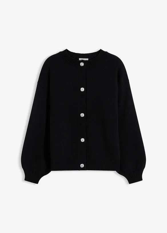 Cardigan med dekorativa knappar, bonprix