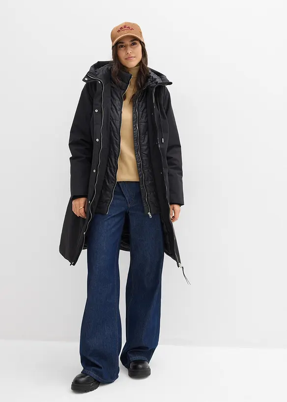 Vattenavisande kappa i 2 i 1-look, bonprix