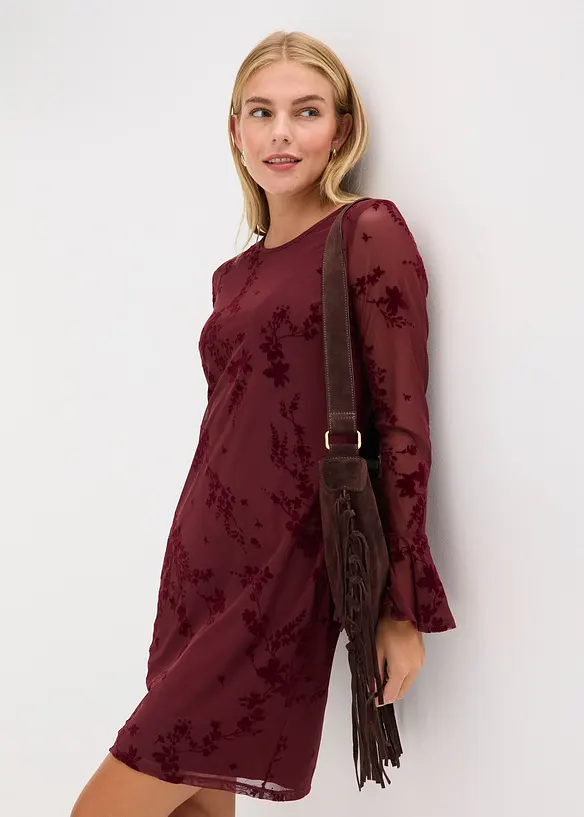 Minikl&auml;nning med mesh, bonprix