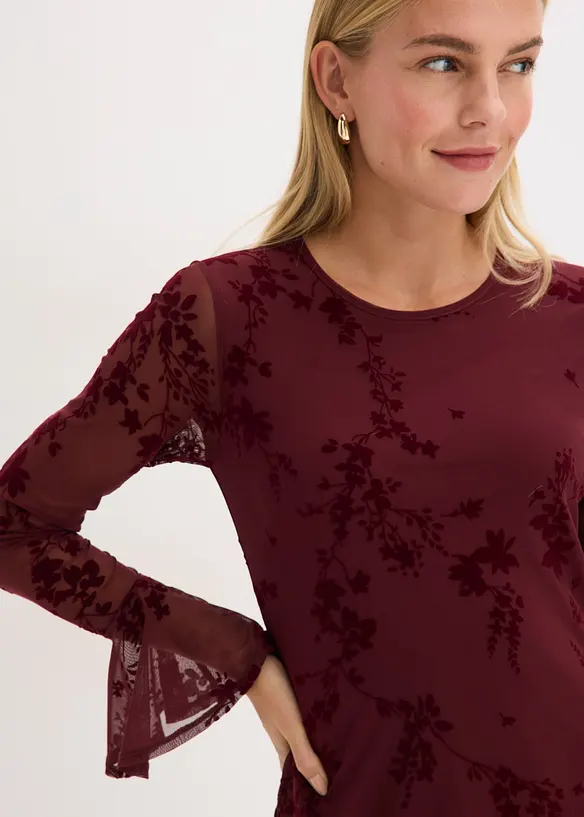 Minikl&auml;nning med mesh, bonprix