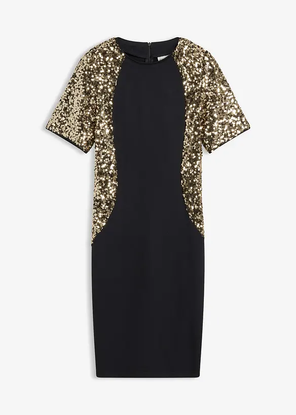 Miniklänning med paljetter, bonprix