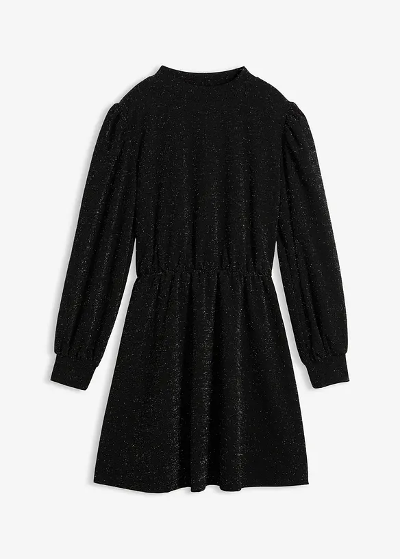 Glittrig klänning i stadigt interlockmaterial, bonprix